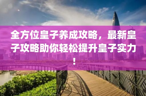 全方位皇子养成攻略，最新皇子攻略助你轻松提升皇子实力！