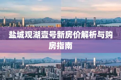 盐城观湖壹号新房价解析与购房指南