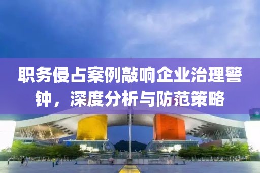职务侵占案例敲响企业治理警钟，深度分析与防范策略