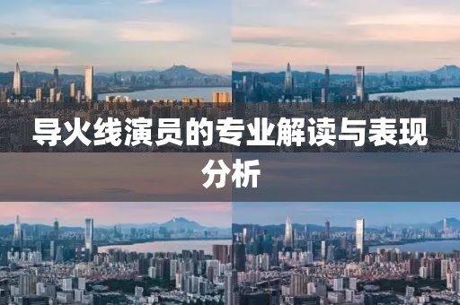 导火线演员的专业解读与表现分析