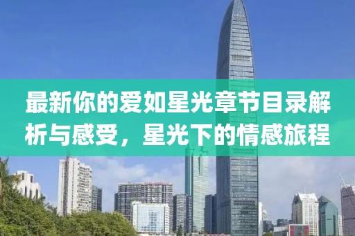 最新你的爱如星光章节目录解析与感受，星光下的情感旅程
