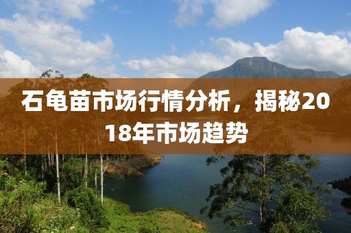 石龟苗市场行情分析，揭秘2018年市场趋势