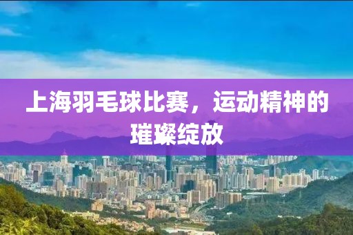 上海羽毛球比赛，运动精神的璀璨绽放