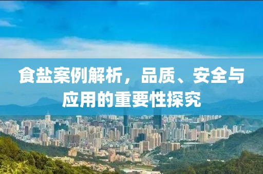 食盐案例解析，品质、安全与应用的重要性探究