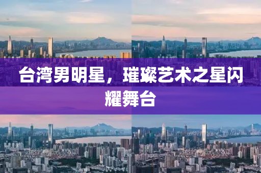 台湾男明星，璀璨艺术之星闪耀舞台