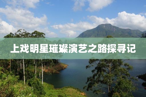 上戏明星璀璨演艺之路探寻记