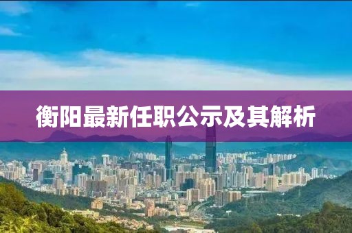 衡阳最新任职公示及其解析
