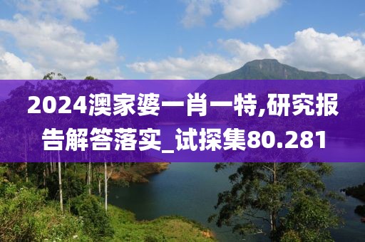 2024澳家婆一肖一特,研究报告解答落实_试探集80.281