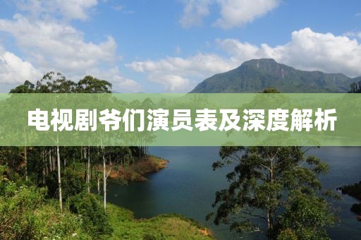 电视剧爷们演员表及深度解析