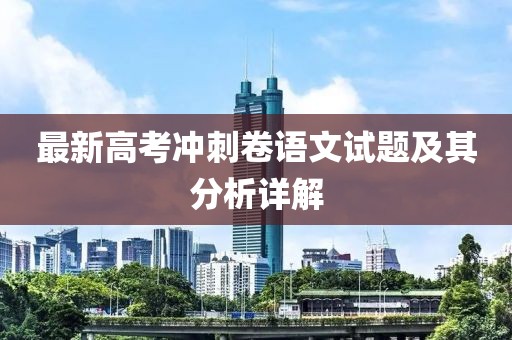 最新高考冲刺卷语文试题及其分析详解