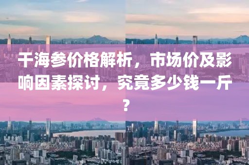 干海参价格解析，市场价及影响因素探讨，究竟多少钱一斤？