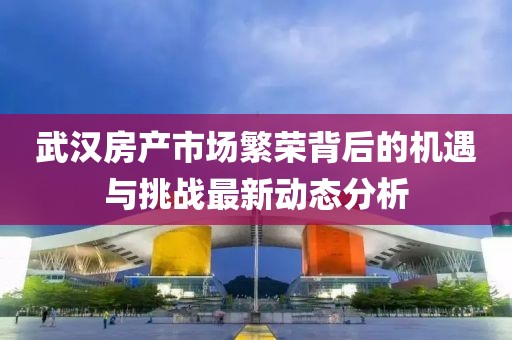 武汉房产市场繁荣背后的机遇与挑战最新动态分析