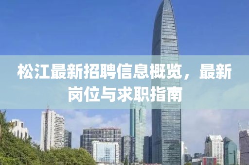 松江最新招聘信息概览，最新岗位与求职指南