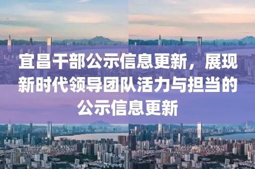 宜昌干部公示信息更新，展现新时代领导团队活力与担当的公示信息更新