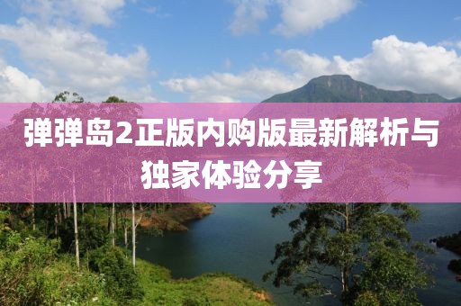 弹弹岛2正版内购版最新解析与独家体验分享