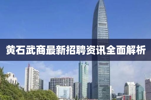 黄石武商最新招聘资讯全面解析