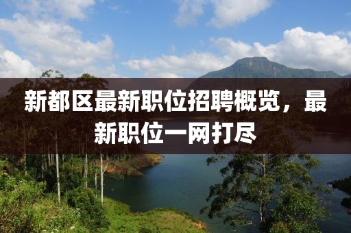 新都区最新职位招聘概览，最新职位一网打尽