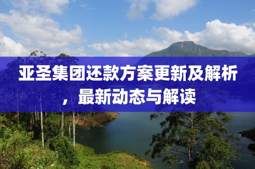 亚圣集团还款方案更新及解析，最新动态与解读