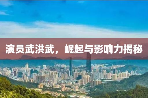 演员武洪武，崛起与影响力揭秘
