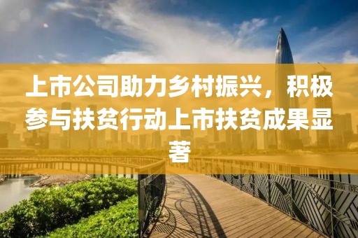 上市公司助力乡村振兴，积极参与扶贫行动上市扶贫成果显著