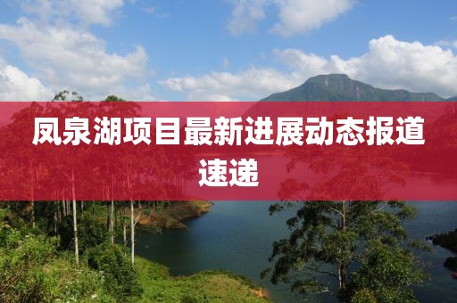 凤泉湖项目最新进展动态报道速递