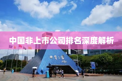 中国非上市公司排名深度解析