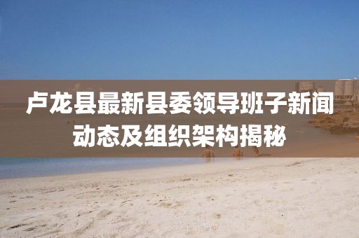 卢龙县最新县委领导班子新闻动态及组织架构揭秘