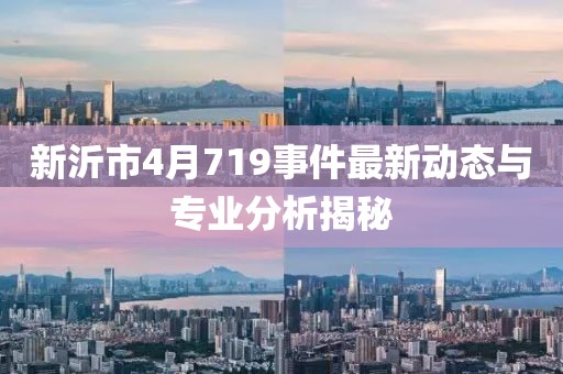 新沂市4月719事件最新动态与专业分析揭秘