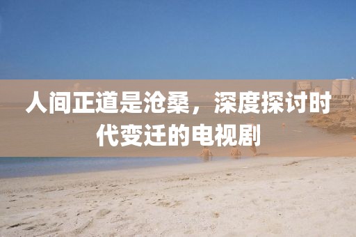 人间正道是沧桑，深度探讨时代变迁的电视剧