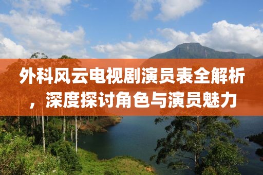 外科风云电视剧演员表全解析，深度探讨角色与演员魅力
