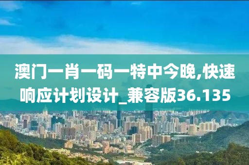 澳门一肖一码一特中今晚,快速响应计划设计_兼容版36.135