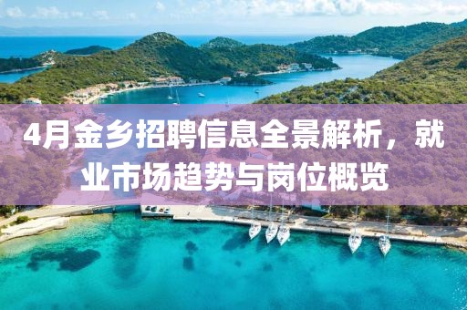 4月金乡招聘信息全景解析，就业市场趋势与岗位概览