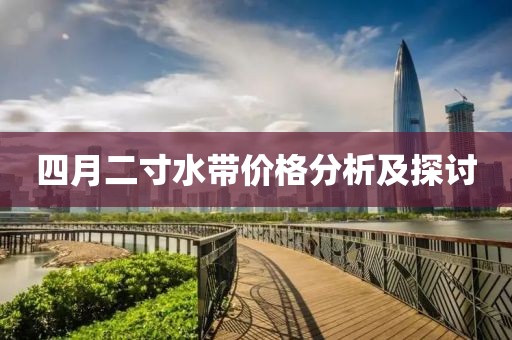 四月二寸水带价格分析及探讨