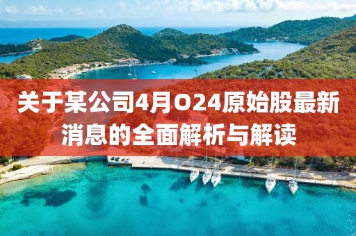 关于某公司4月O24原始股最新消息的全面解析与解读