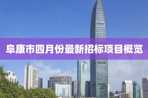阜康市四月份最新招标项目概览