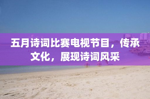 五月诗词比赛电视节目，传承文化，展现诗词风采
