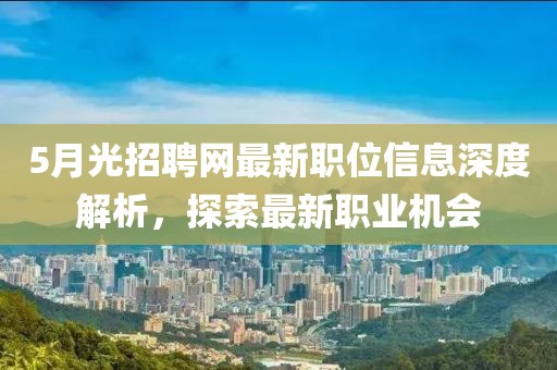 5月光招聘网最新职位信息深度解析，探索最新职业机会