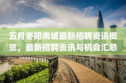 五月枣阳南城最新招聘资讯概览，最新招聘资讯与机会汇总