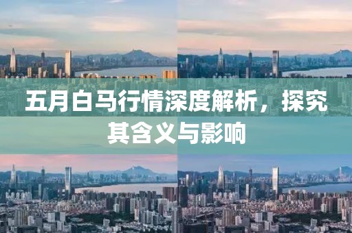 五月白马行情深度解析，探究其含义与影响