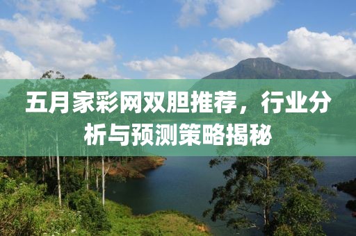 五月家彩网双胆推荐，行业分析与预测策略揭秘