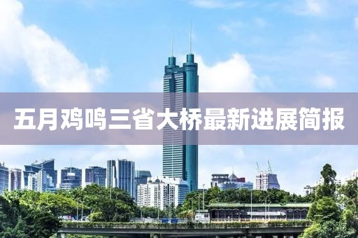 五月鸡鸣三省大桥最新进展简报
