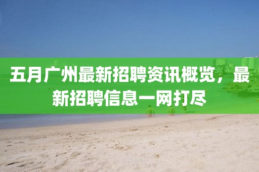 五月广州最新招聘资讯概览，最新招聘信息一网打尽
