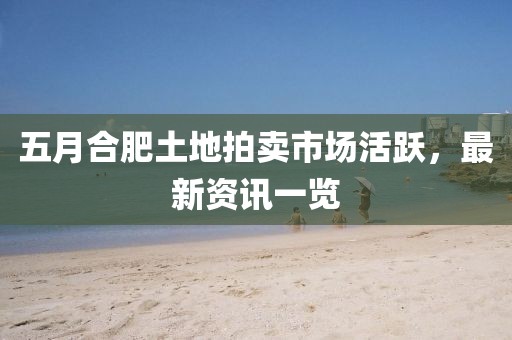 五月合肥土地拍卖市场活跃，最新资讯一览