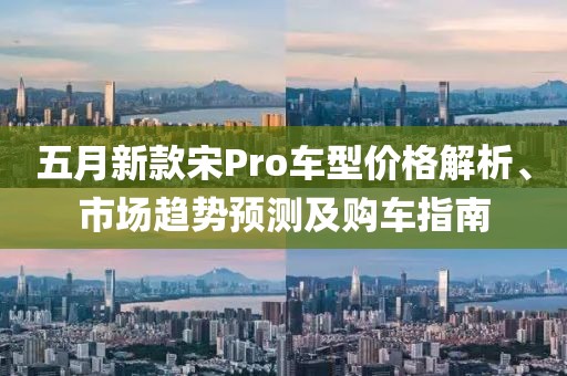 五月新款宋Pro车型价格解析、市场趋势预测及购车指南