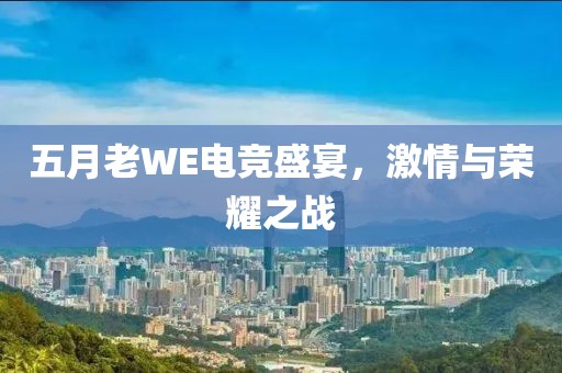 五月老WE电竞盛宴，激情与荣耀之战