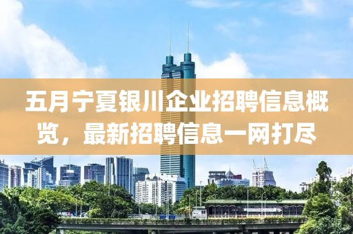 五月宁夏银川企业招聘信息概览，最新招聘信息一网打尽