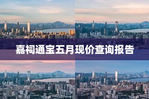 嘉祠通宝五月现价查询报告