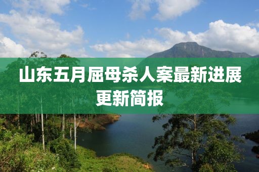 山东五月屈母杀人案最新进展更新简报