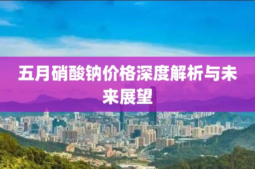 五月硝酸钠价格深度解析与未来展望