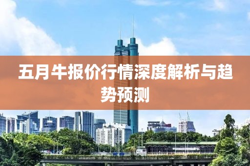 五月牛报价行情深度解析与趋势预测